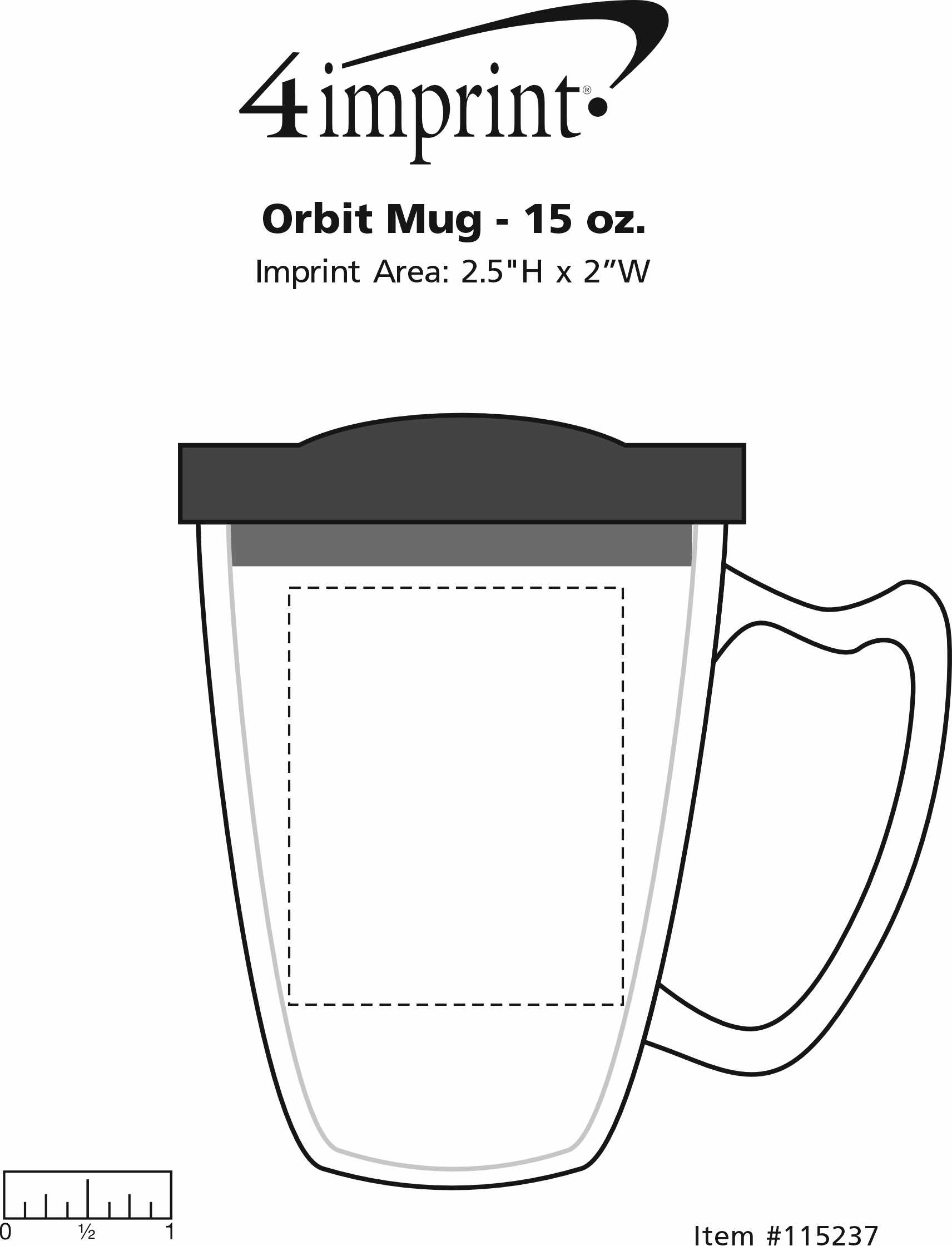 Imprint Area of Orbit Mug - 15 oz.