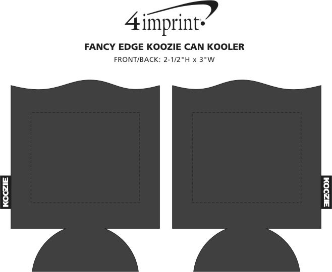 Imprint Area of Fancy Edge Koozie® Can Kooler