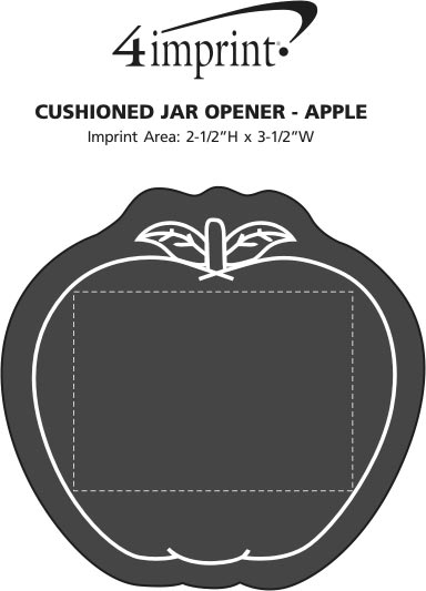 Imprint Area of Cushioned Jar Opener - Apple