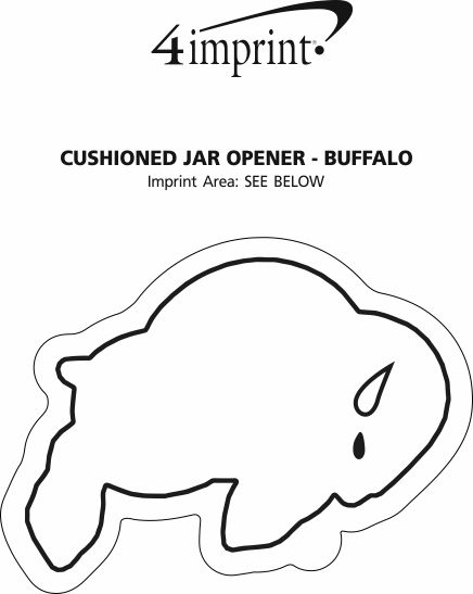 Imprint Area of Cushioned Jar Opener - Buffalo