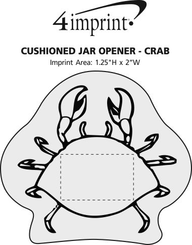 Imprint Area of Cushioned Jar Opener - Crab