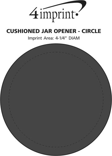 Imprint Area of Cushioned Jar Opener - Circle