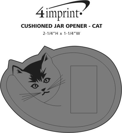 Imprint Area of Cushioned Jar Opener - Cat