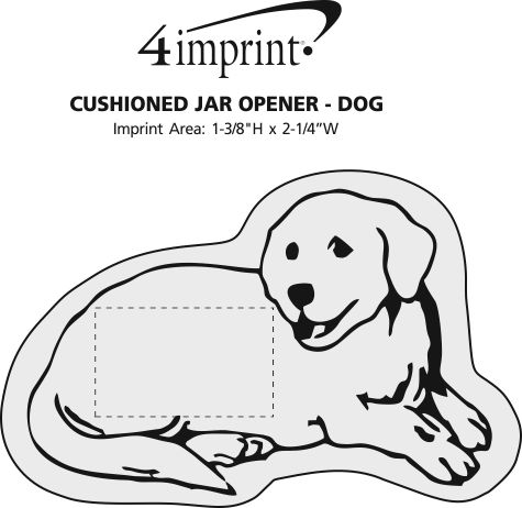 Imprint Area of Cushioned Jar Opener - Dog