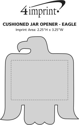 Imprint Area of Cushioned Jar Opener - Eagle