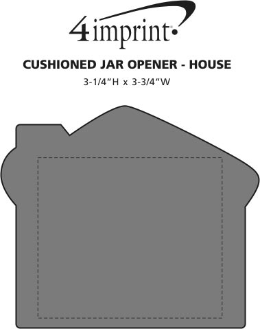 Imprint Area of Cushioned Jar Opener - House