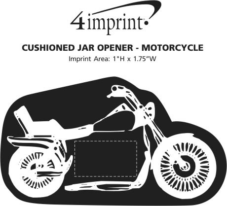 Imprint Area of Cushioned Jar Opener - Motorcycle