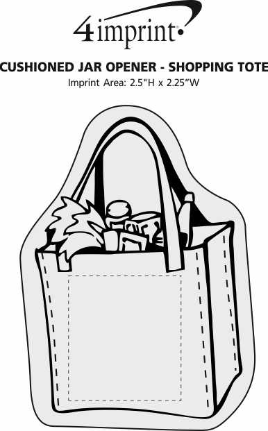 Imprint Area of Cushioned Jar Opener - Shopping Tote