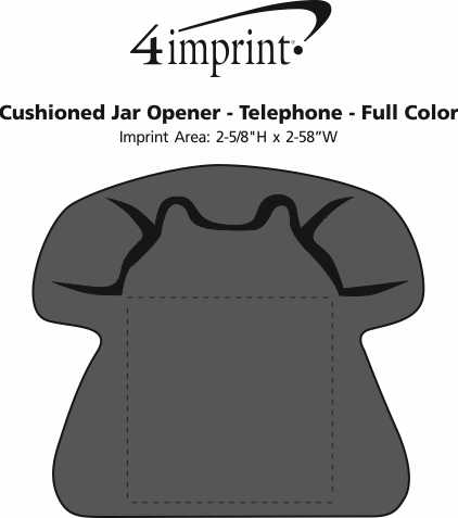 Imprint Area of Cushioned Jar Opener - Telephone