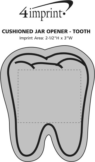 Imprint Area of Cushioned Jar Opener - Tooth