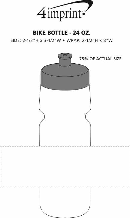 Imprint Area of Bike Bottle - 24 oz.