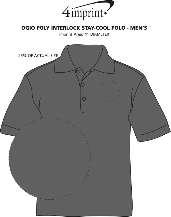 Imprint Area of OGIO Poly Interlock Stay-Cool Polo - Men's