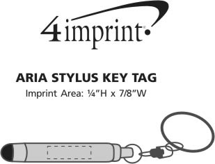 Imprint Area of Aria Stylus Keychain