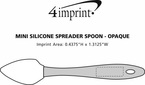 Imprint Area of Mini Silicone Spreader Spoon - Opaque