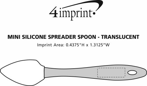 Imprint Area of Mini Silicone Spreader Spoon - Translucent