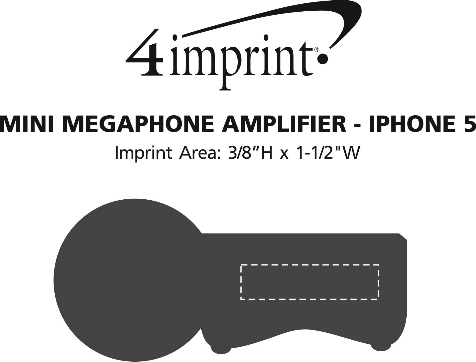 Imprint Area of Mini Megaphone Amplifier - iPhone 5