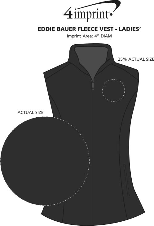 Imprint Area of Eddie Bauer Fleece Vest - Ladies'