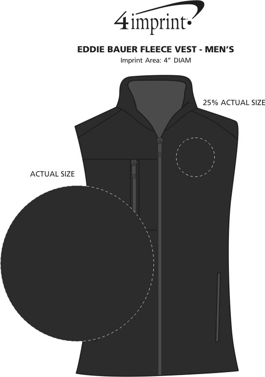 Imprint Area of Eddie Bauer Fleece Vest - Men's