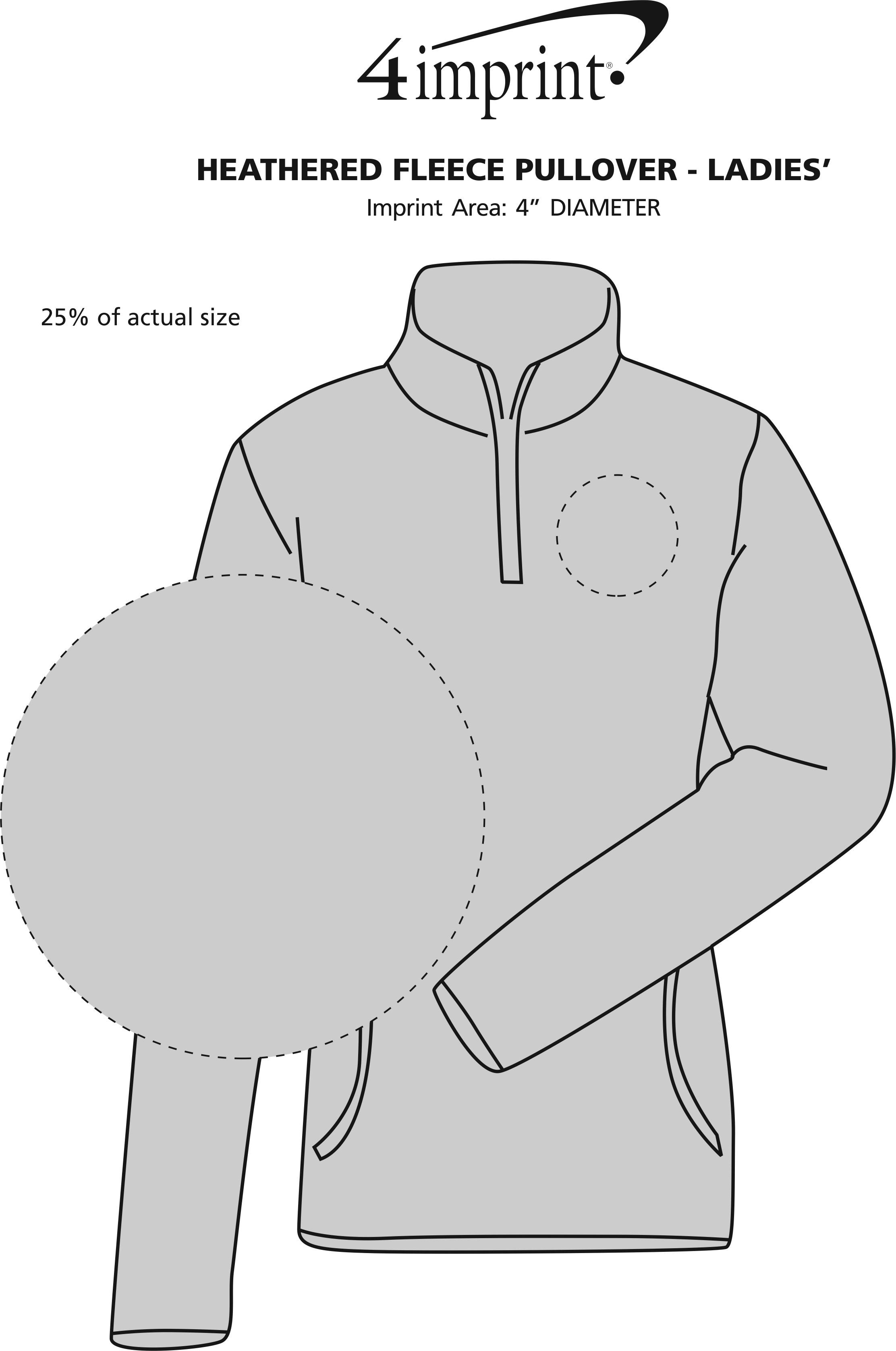 Imprint Area of Heathered Fleece Pullover - Ladies'