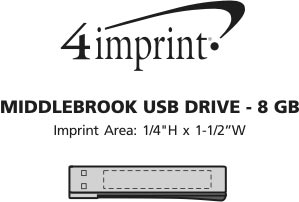 Imprint Area of Middlebrook USB Drive - 8GB