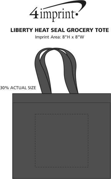 Imprint Area of Liberty Heat Seal Grocery Tote