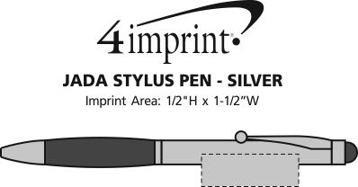 Imprint Area of Jada Stylus Twist Pen - Silver