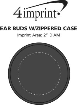 Imprint Area of Ear Buds with Zippered Case