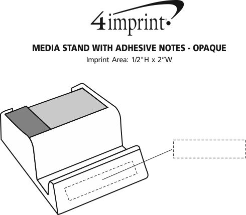 Imprint Area of Media Stand with Adhesive Notes - Opaque