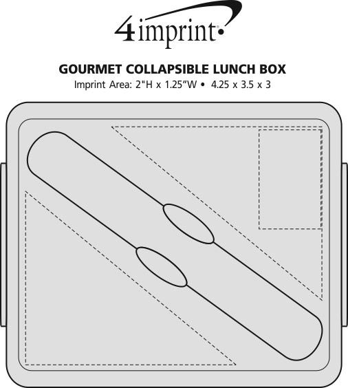 Imprint Area of Gourmet Collapsible Lunch Box