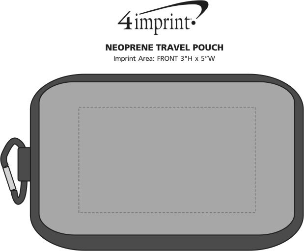 Imprint Area of Neoprene Travel Pouch