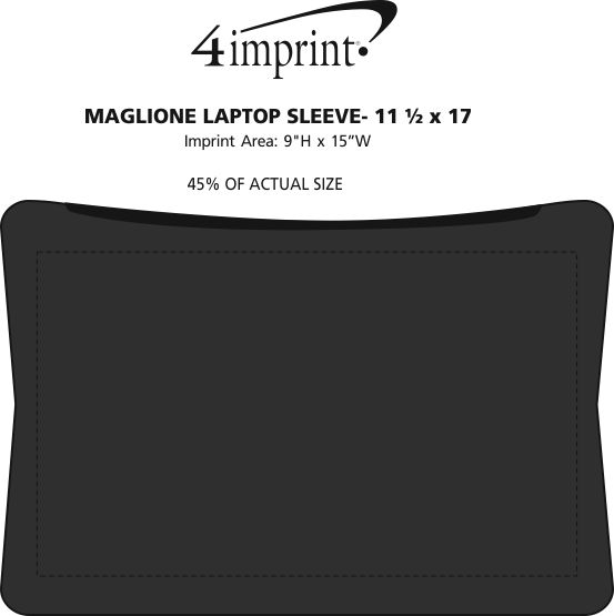 Imprint Area of Maglione Laptop Sleeve - 11-1/2" x 17"