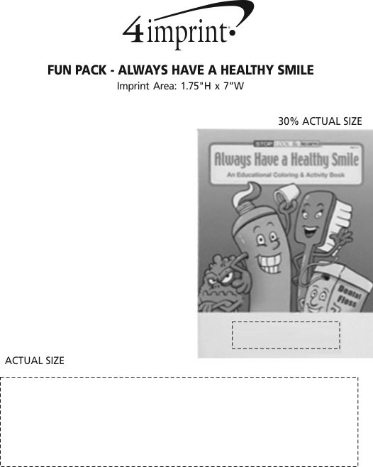 Imprint Area of Fun Pack - Always Have a Healthy Smile