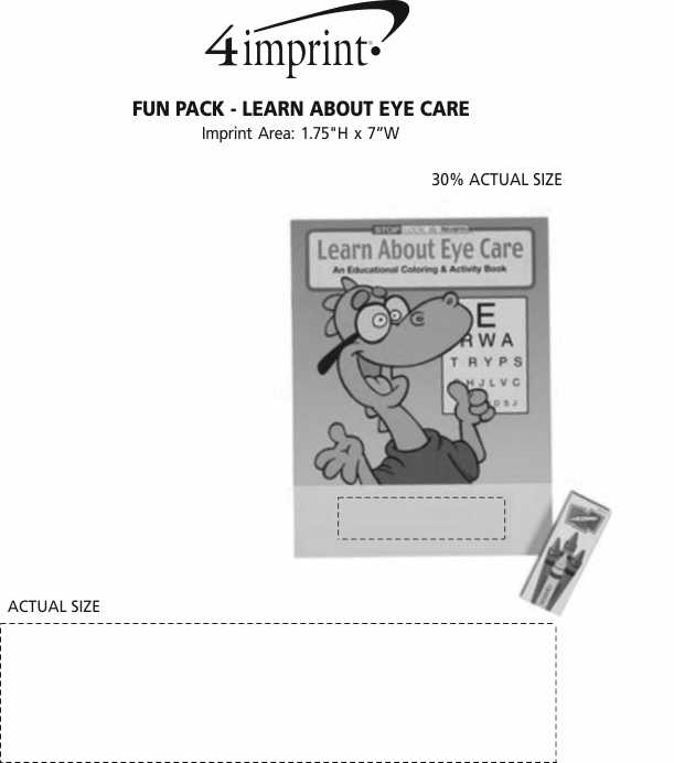 Imprint Area of Fun Pack - Learn About Eye Care