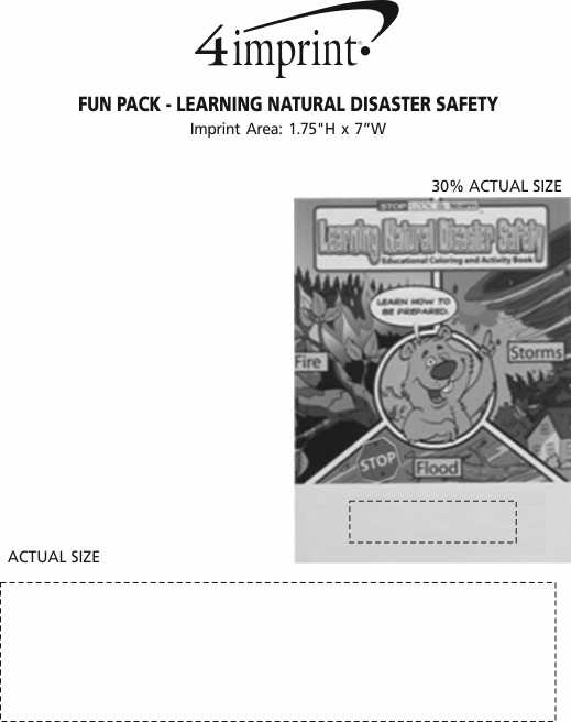 Imprint Area of Fun Pack - Learning Natural Disaster Safety
