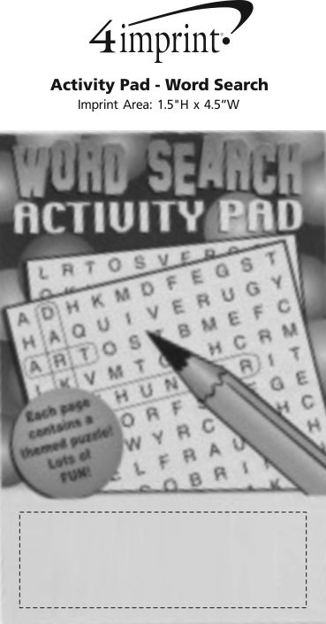 Imprint Area of Activity Pad - Word Search