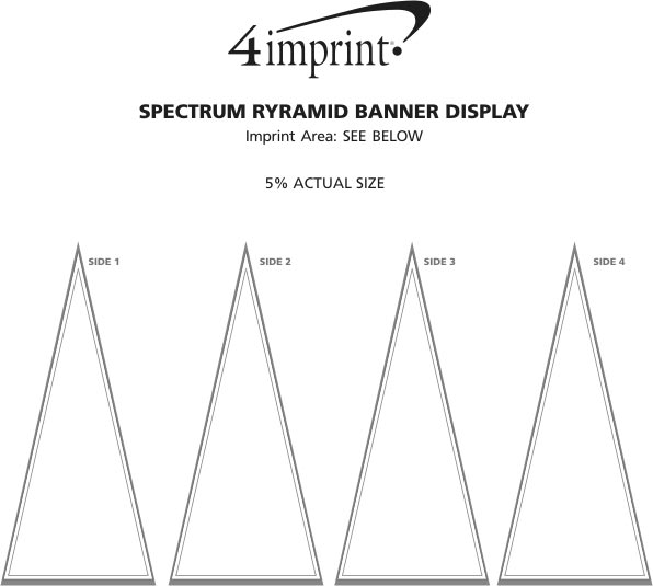 Imprint Area of Spectrum Pyramid Banner Display