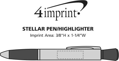 Imprint Area of Stellar Pen/Highlighter