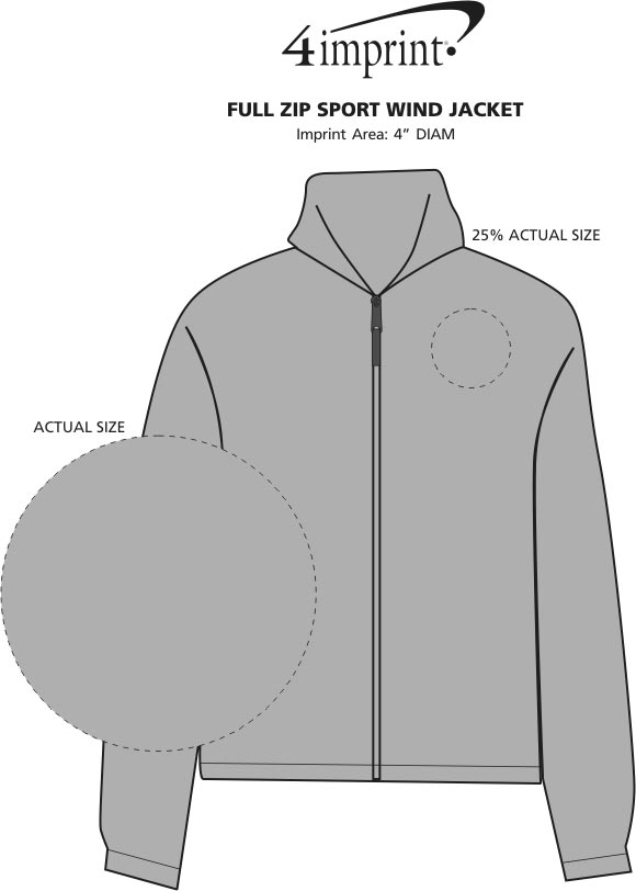Imprint Area of Full-Zip Sport Wind Jacket