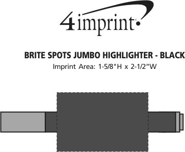 Imprint Area of Brite Spots Jumbo Highlighter - Black