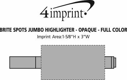 Imprint Area of Brite Spots Jumbo Highlighter - Opaque - Full Color