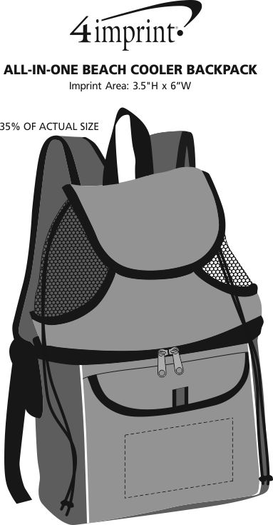 Imprint Area of All-in-One Beach Cooler Backpack