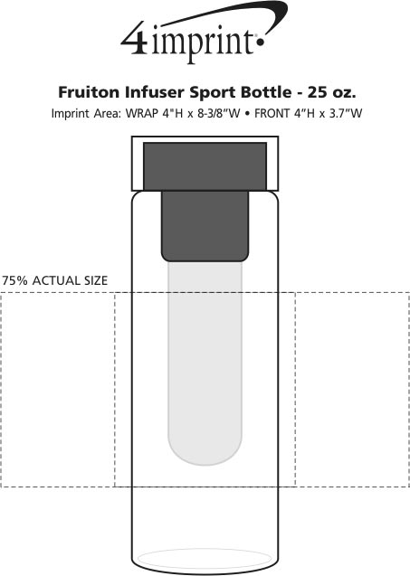 Imprint Area of Fruiton Infuser Sport Bottle - 25 oz.