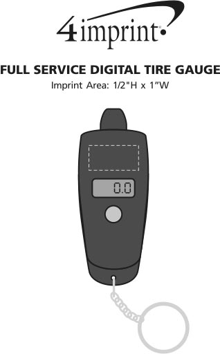 Imprint Area of Full Service Digital Tire Gauge