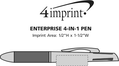 Imprint Area of Enterprise 4-in-1 Pen