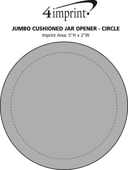 Imprint Area of Jumbo Cushioned Jar Opener - Circle