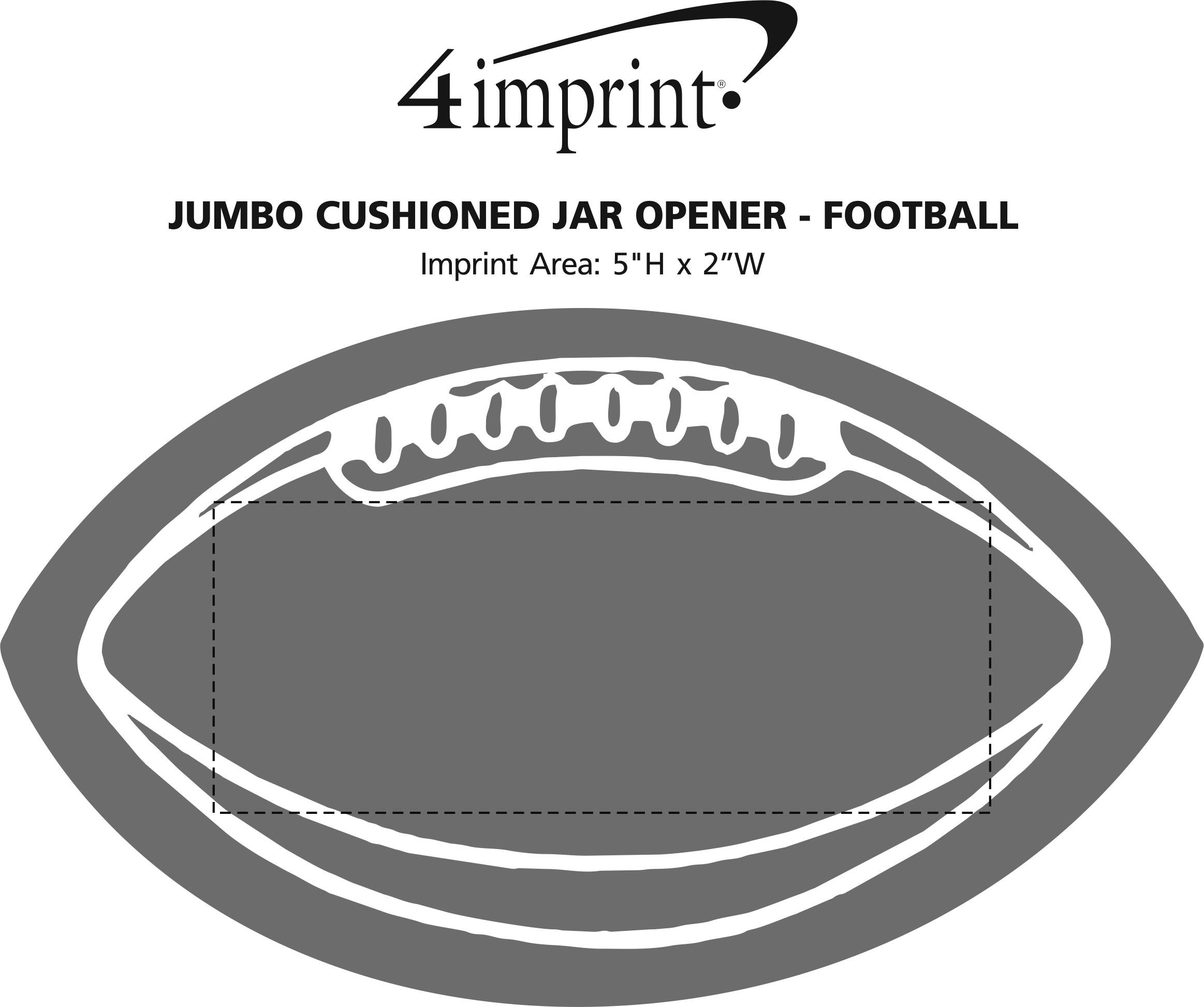 Imprint Area of Jumbo Cushioned Jar Opener - Football