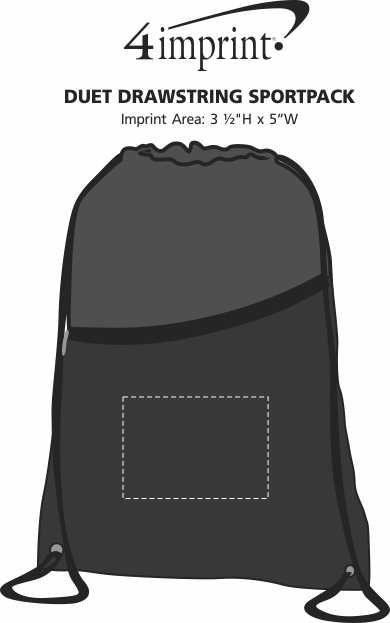 Imprint Area of Duet Drawstring Sportpack