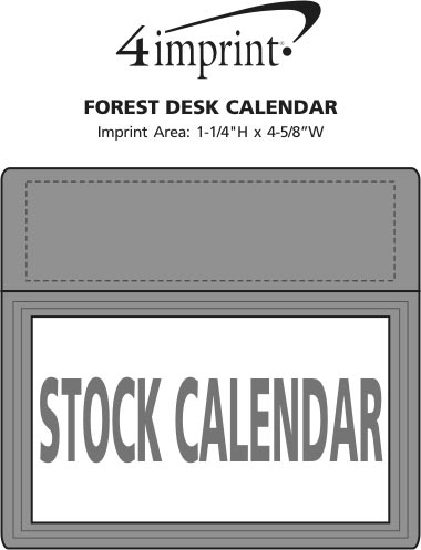 Imprint Area of Forest Desk Calendar
