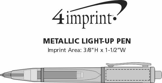 Imprint Area of Metallic Light-Up Pen