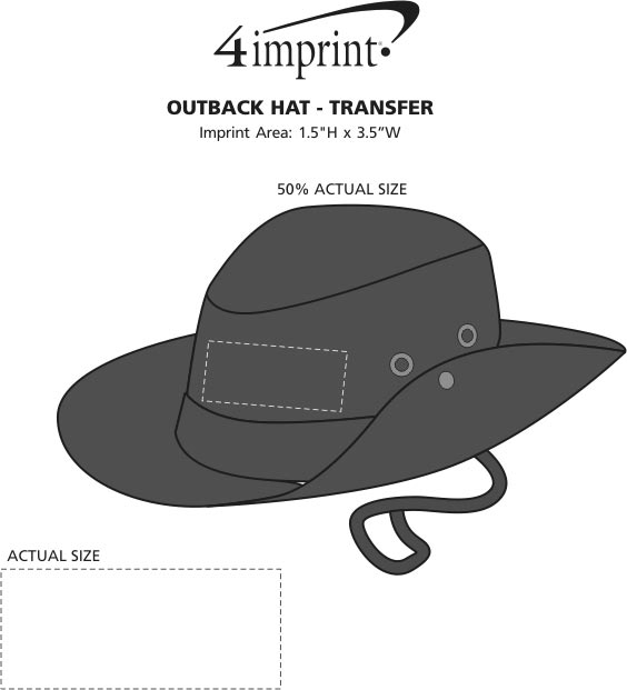 Imprint Area of Outback Hat - Transfer